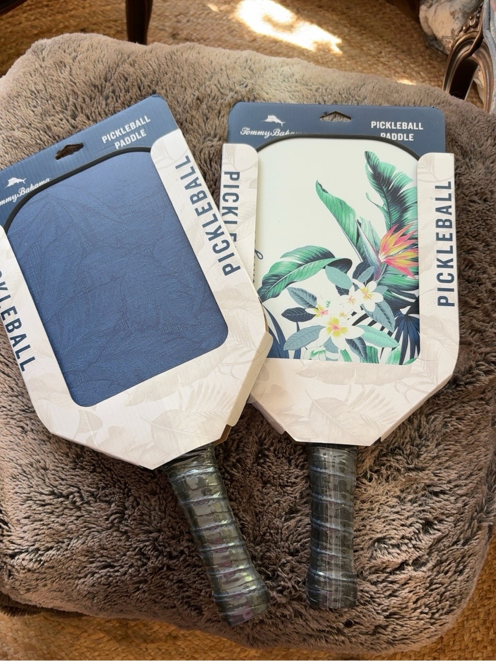 Tommy Bahama Pickleball Paddles Set of 2 Tropical Floral Blue NWT